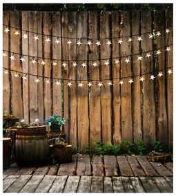 Tmavozelená LED svetelná reťaz DecoKing Star, 100 svetielok, dĺžka 12,5m