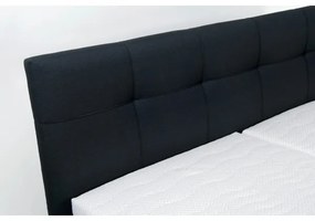 Čalúnená posteľ s matracom a úložným priestorom MARIA 160x200 cm antracit