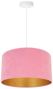 Závesné svietidlo MEDIOLAN, 1x ružové/zlaté textilné tienidlo, (výber z 2 farieb konštrukcie), (fi 35cm)