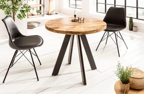 Nemecko -  Dizajnový jedálenský stôl IRON CRAFT 80 cm okrúhly mango, prírodný