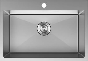 Mexen Solix, 1-komorový nerezový drez 650 x 450 mm, brúsená oceľ, 6403651000-01