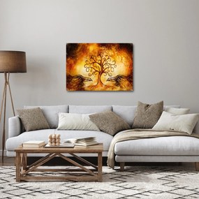 Prírodný abstraktný obraz stromu (70x50 cm)