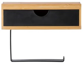 WENKO 24754100 - Držiak toaletného papiera BAMBUSA 18,5x14 cm hnedá/čierna