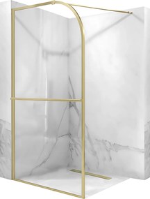 Rea SKY, sprchová zástena WALK-In 100x200 cm, 8mm číre sklo, zlatá matná, KPL-K4330