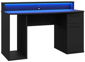 Písací stôl s podsvietením IVAR čierny