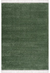 Dekorstudio Jednofarebný shaggy koberec PULPY zelený Rozmer koberca: 80x300cm