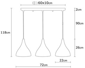 Čierne závesné svietidlo s kovovým tienidlom Berceste – Opviq lights