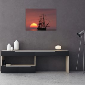Obraz - Stredoveká loď (70x50 cm)