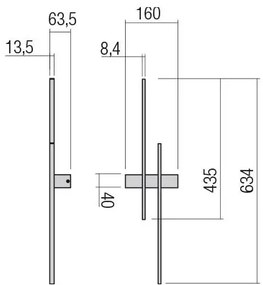 Redo 01-2747 - LED nástenné svietidlo TANGENT LED/13W/230V CRI 90 čierna