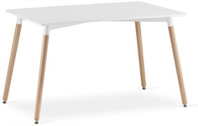 Biely jedálenský stôl TRE s rozmermi 120 x 80 cm