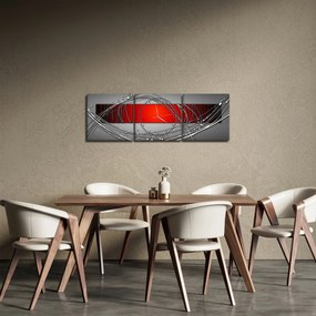 Abstraktný obraz (s hodinami) (90x30 cm)