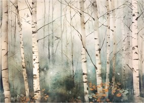 Sklenený obraz - Kresba lesného vzoru (70x50 cm)