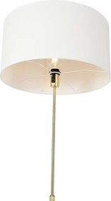 Stojaca lampa nastaviteľná zlatá s tienidlom bielym 50 cm - Parte
