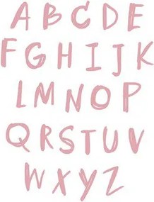 Plagát Ružová Abeceda 30x40