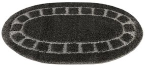 Kúpeľňový koberček Ocean tmavosivý ovál