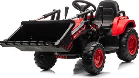 LEAN CARS Elektrický traktor s lyžicou BW-X002A červený