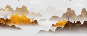 Obraz - Hory v hmle (120x50 cm)
