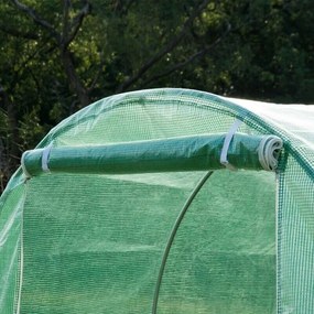 Bauerkraft Fóliový skleník 4x2x2 m 8 m² kovový rám UV fólia 2 vchody