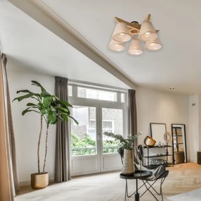 Prisadený luster ANTONIO 5xE14/40W/230V dub