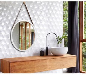 Kondela Lemi 1 biela 45 cm x 45 cm nástenné zrkadlo