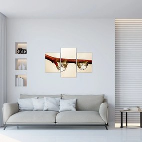 Obraz kvapiek na vetve (90x60 cm)