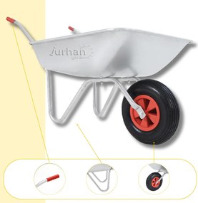 Fúrik LARRY pozinkovaný, max. kapacita 80l/100kg, strieborná/čierna Gardebruk