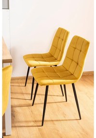 SIGNAL MEBLE Jedálenská stolička CHIC VELVET, čierny mat/béžová bluvel 28