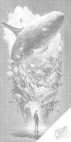 Gario Bodkovanie Podmorský sen Rozmery: 40 x 80 cm, Rámovanie: S vnútorným rámom, Farba bodiek: Modrá