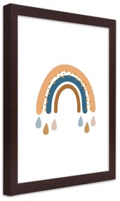 Gario Plagát Dúhové počasie Farba rámu: Hnedá, Veľkosť: 30 x 45 cm