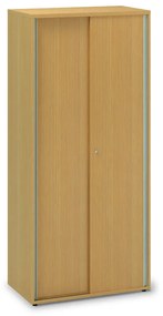 Vysoká skriňa ProOffice, posuvné dvere 80 x 45 x 178 cm, buk