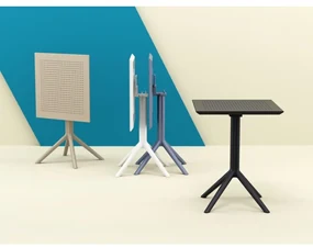 SKY FOLDING 60 sklopný záhradný stôl black
