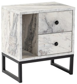 Nočný stolík Glimmer Fressia Marble Black
