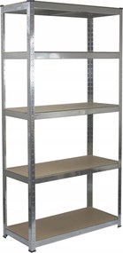 SADA DVÔCH 5-ÚROVŇOVÝCH POLIČIEK 180 x 90 x 40 CM NOSNOSŤ POLIČKY: 175 KG *2158