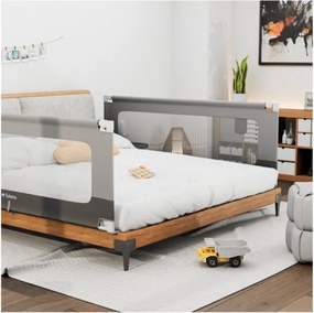 Bezpečnostná zábrana na posteľ Cover 44 sivá 140 cm