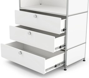 Kovový vešiak »CN3« s tyčou na oblečenie a 3 zásuvkami