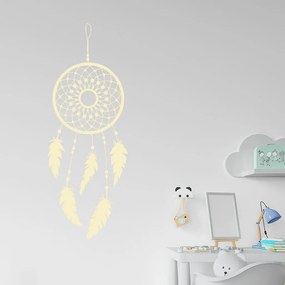 Veselá Stena Samolepka Lapač snov ornament Farba: béžová, Veľkosť: 80 x 31 cm
