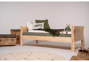 Detská posteľ z borovicového dreva s roštom 90x200 cm v prírodnej farbe Roma – Adeko