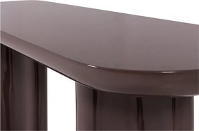 Tmavohnedý lesklý konzolový stolík 35x120 cm Evara – WOOOD