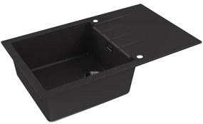 ALVEUS SETA23232 - Kuchynský drez CADIT+drezová batéria MINTAS 34cm granit/čierna