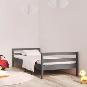 Denná posteľ sivá 90x190 cm borovicový masív 821636