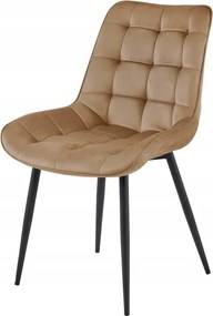 Jedálenská stolička BERA zamatová hnedá / čierne nohy