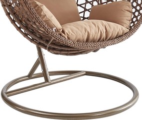 Závěsné houpací křeslo Houseland Imogen hnědé S