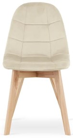 Set troch jedálenských stoličiek BORA zamatové béžové (3ks)