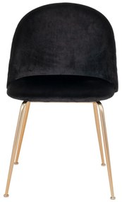 Čierne zamatové jedálenské stoličky v súprave 2 ks Geneve – House Nordic