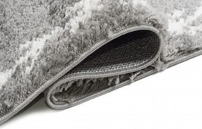 TA Koberec G940B TMAVO ŠEDÁ/KRÉMOVÁ BOHO Rozmer: 80x250 cm