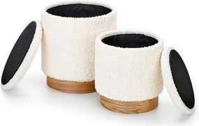 Set 2ks. Taburetiek Celine (krémová + prírodná). Vlastná spoľahlivá doprava až k Vám domov. 1039493