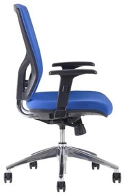 Kancelárska ergonomická stolička HALIA — látka, čierna / modrá
