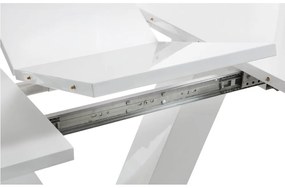 Lesklý rozkladací jedálenský stôl s prídavnou doskou 90x140 cm Aaron – Støraa