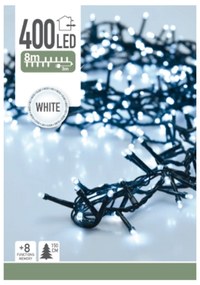 Svetelná vianočná reťaz Twinkle biela, 400 LED, 8 m