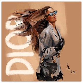 Gario Obraz na plátne Dior Fashion Woman Walk - Irina Sadykova Rozmery: 30 x 30 cm